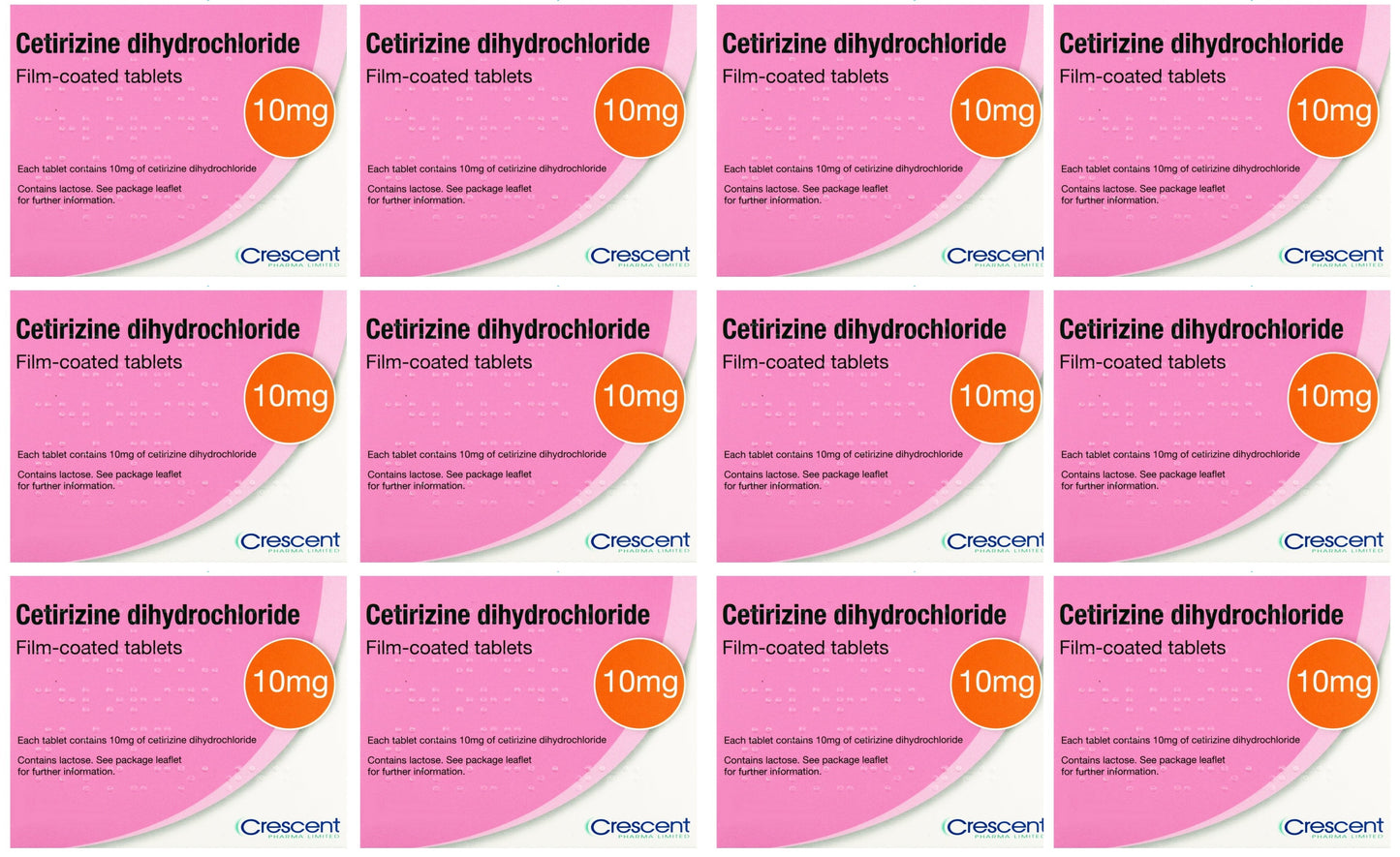 360 Tablets Cetirizine Dihydrochloride 10mg 30 Tablets Hayfever & Allergy Relief (12 Months Supply)