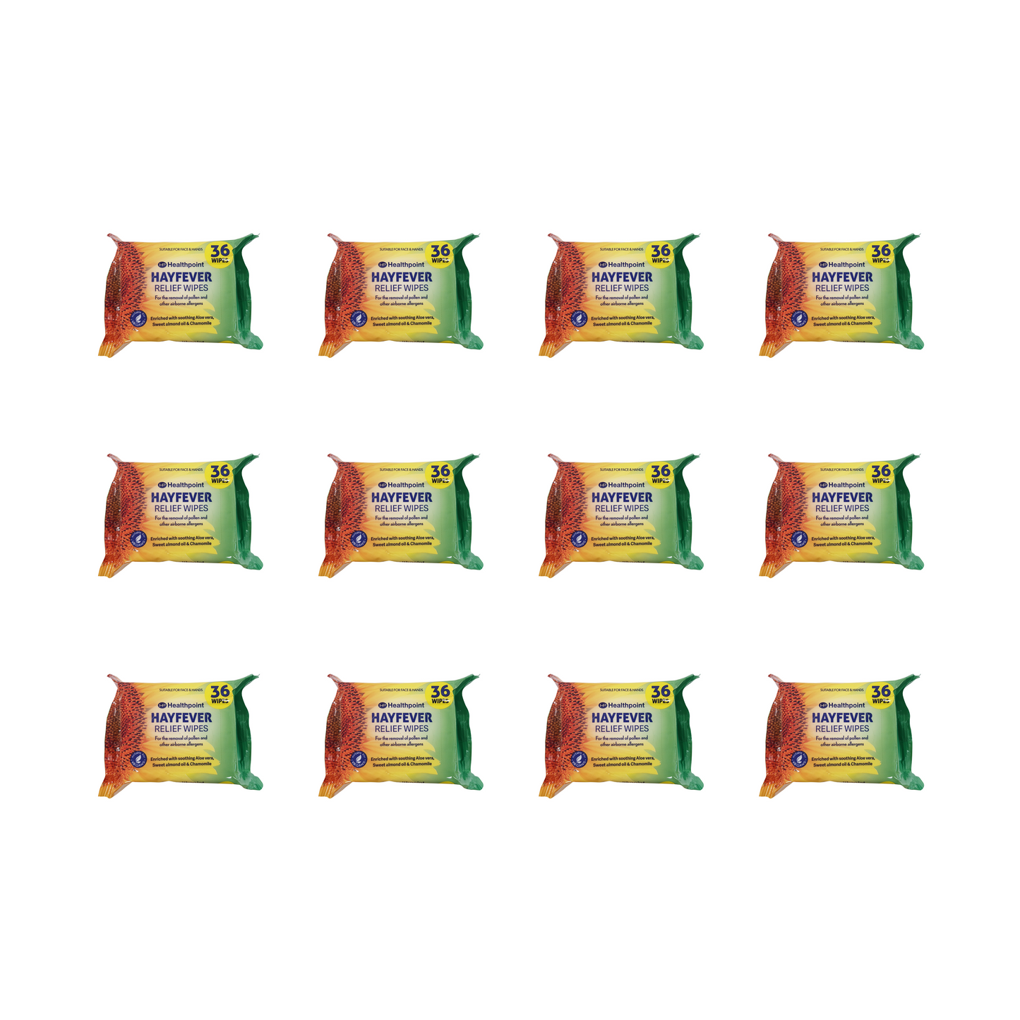 12 Packs of HP Hayfever Wipes 36 Pack