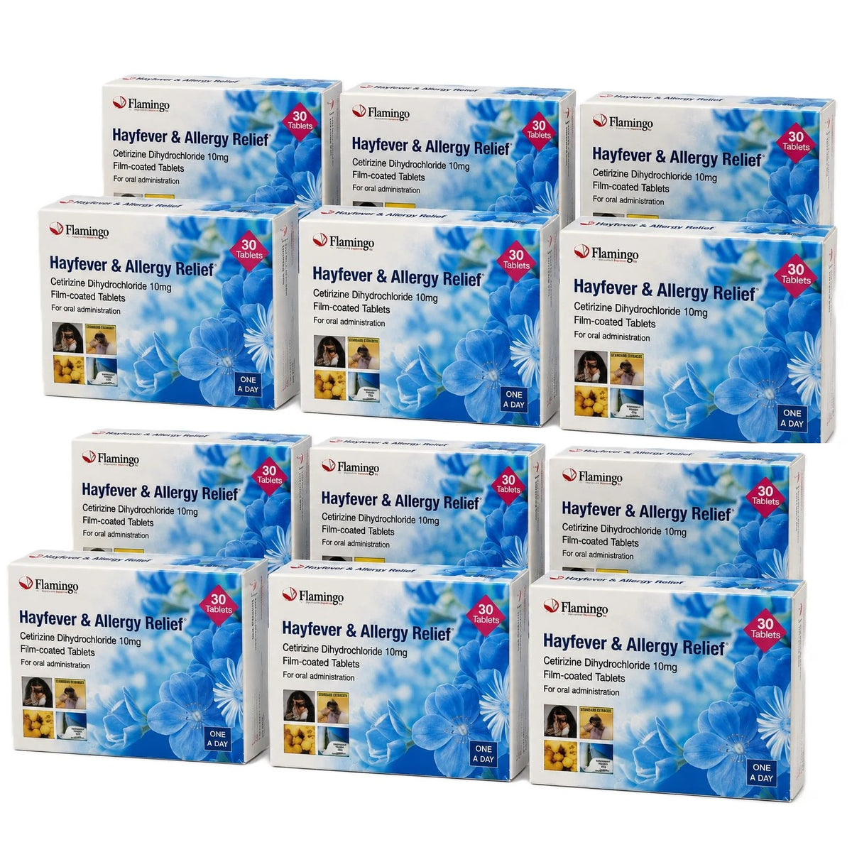 360 Tablets Cetirizine Dihydrochloride 10mg 30 Tablets Hayfever & Allergy Relief (12 Months Supply)