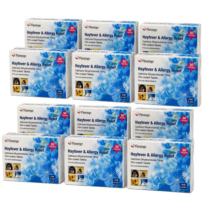 360 Tablets Cetirizine Dihydrochloride 10mg 30 Tablets Hayfever & Allergy Relief (12 Months Supply)