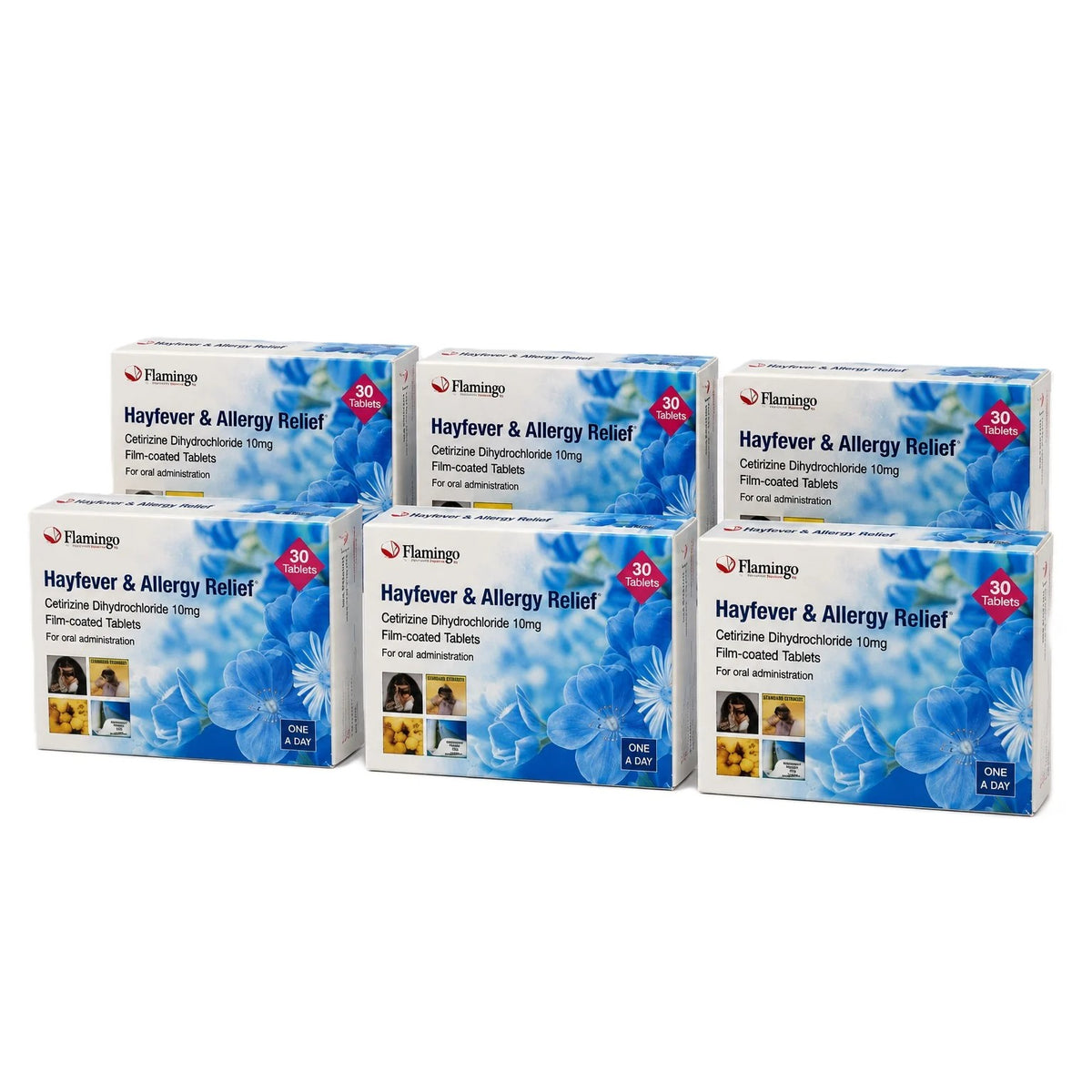 180 Tablets Cetirizine Dihydrochloride 10mg 30 Tablets Hayfever & Allergy Relief (6 Months Supply)