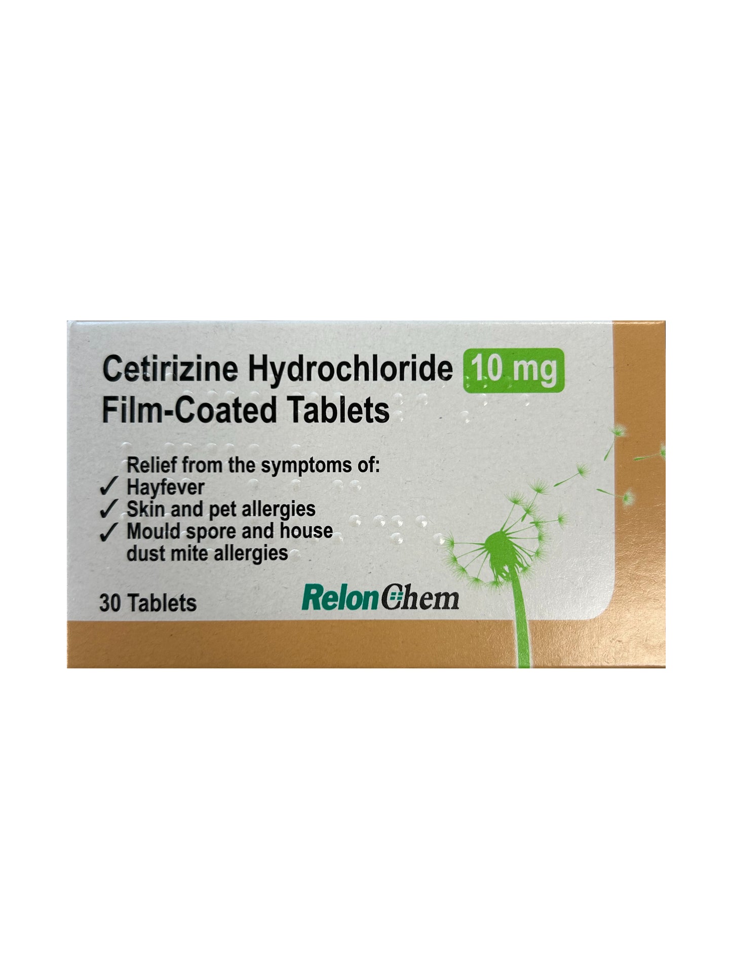 Cetirizine Hydrochloride Film Coated Hayfever & Allergy Relief Tablets